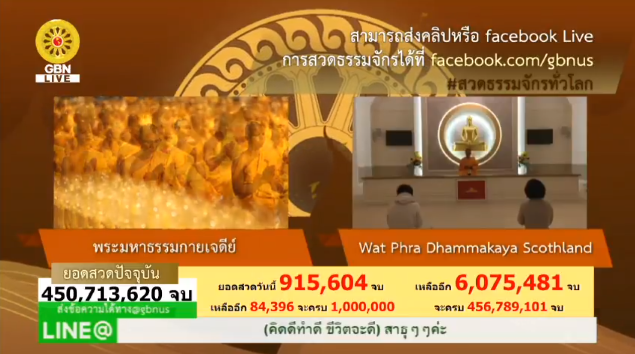 สวดธรรมจักร 456 ล้านจบ พบสุขเห็นธรรม