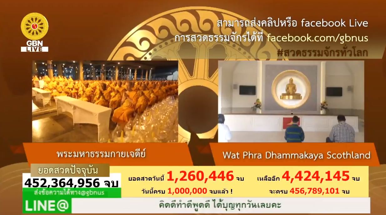 สวดธรรมจักร 456 ล้านจบ พบสุขเห็นธรรม