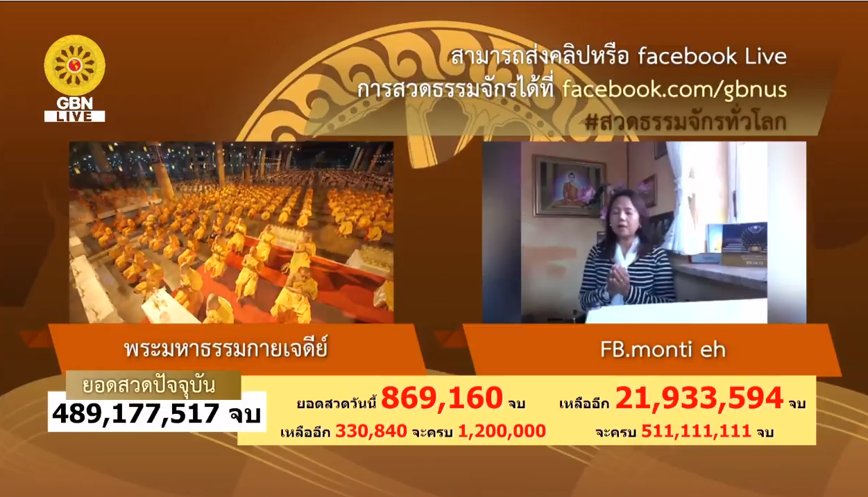 สวดธรรมจักร 511 ล้านจบ พบสุขเห็นธรรม