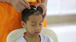 พิธีตัดปอยผมยุวธรรมทายาท 