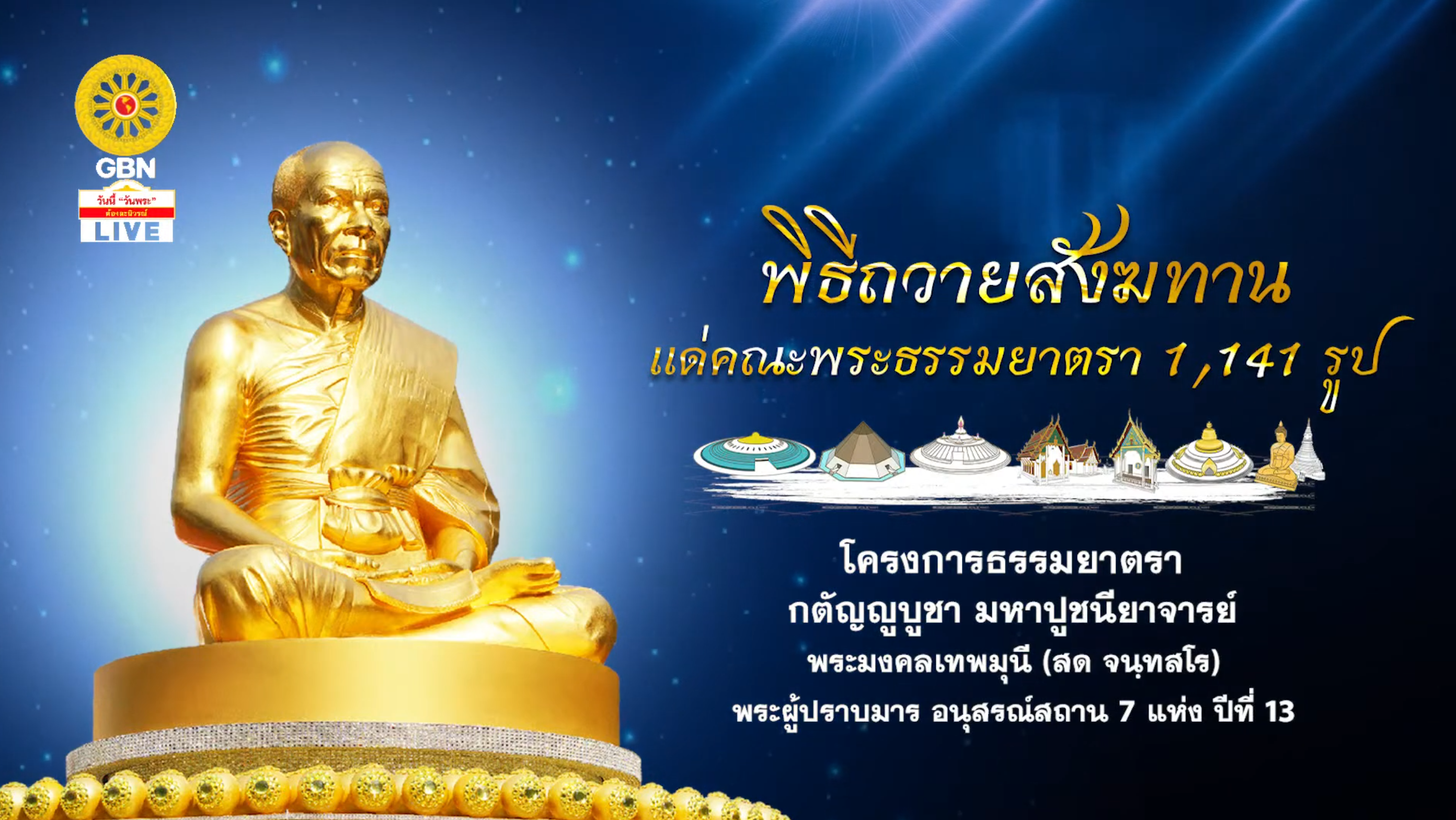 พิธีถวายสังฆทาน แด่ คณะพุทธบุตรธรรมยาตรา ปีที่ 13 680106