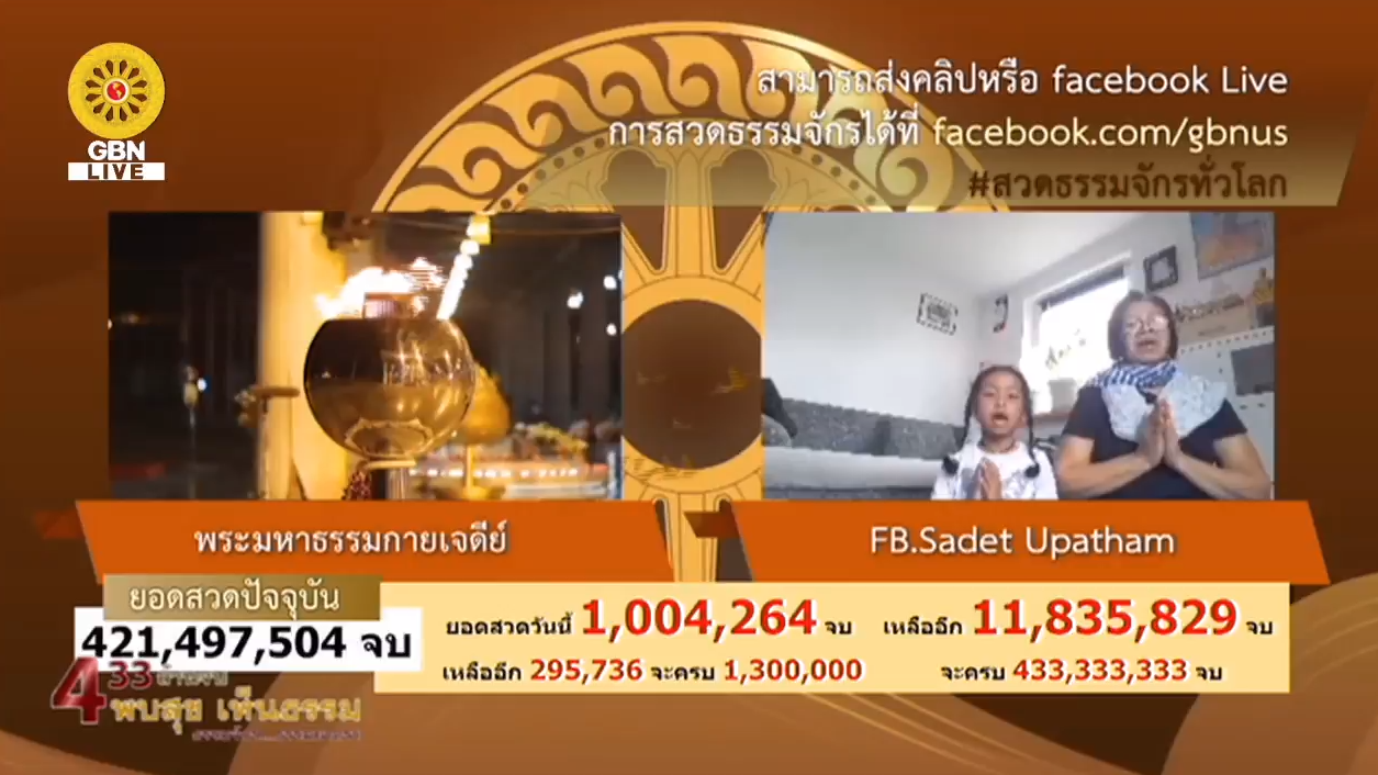 สวดธรรมจักร 433 ล้านจบ พบสุขเห็นธรรม ธรรมจักร ธรรมยาตรา